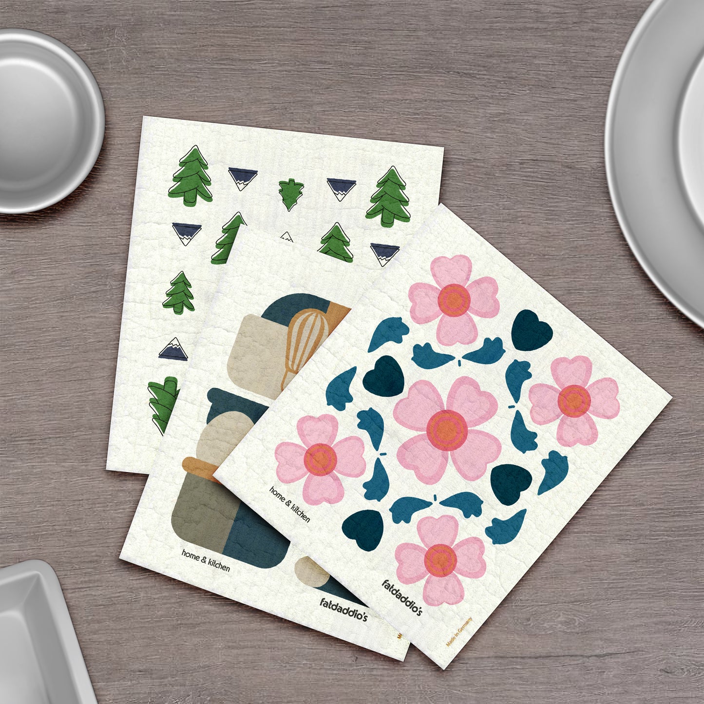 Fat Daddio's Reusable Designer Swedish Dishcloths