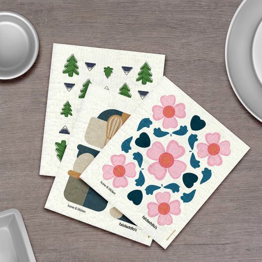 Fat Daddio's Reusable Designer Swedish Dishcloths