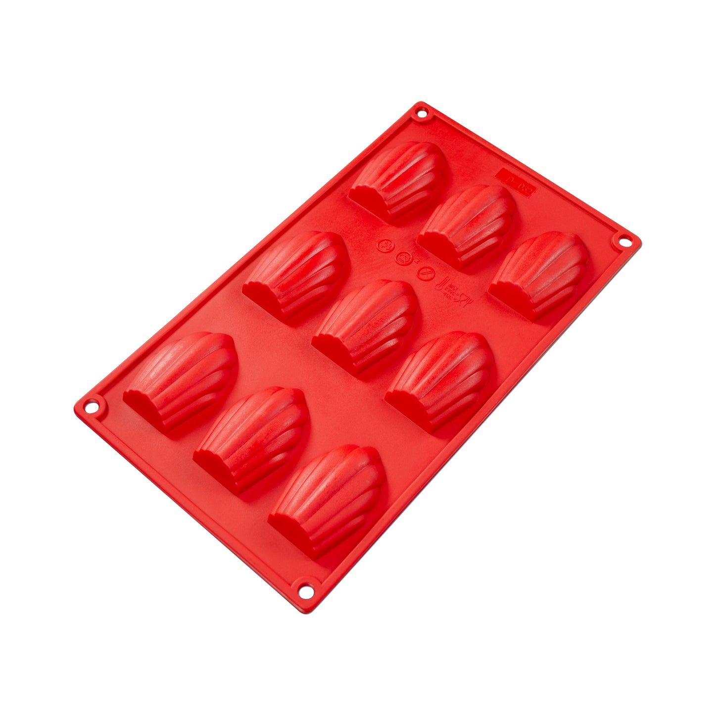 Red Madeleine Silicone Mold Bakeware