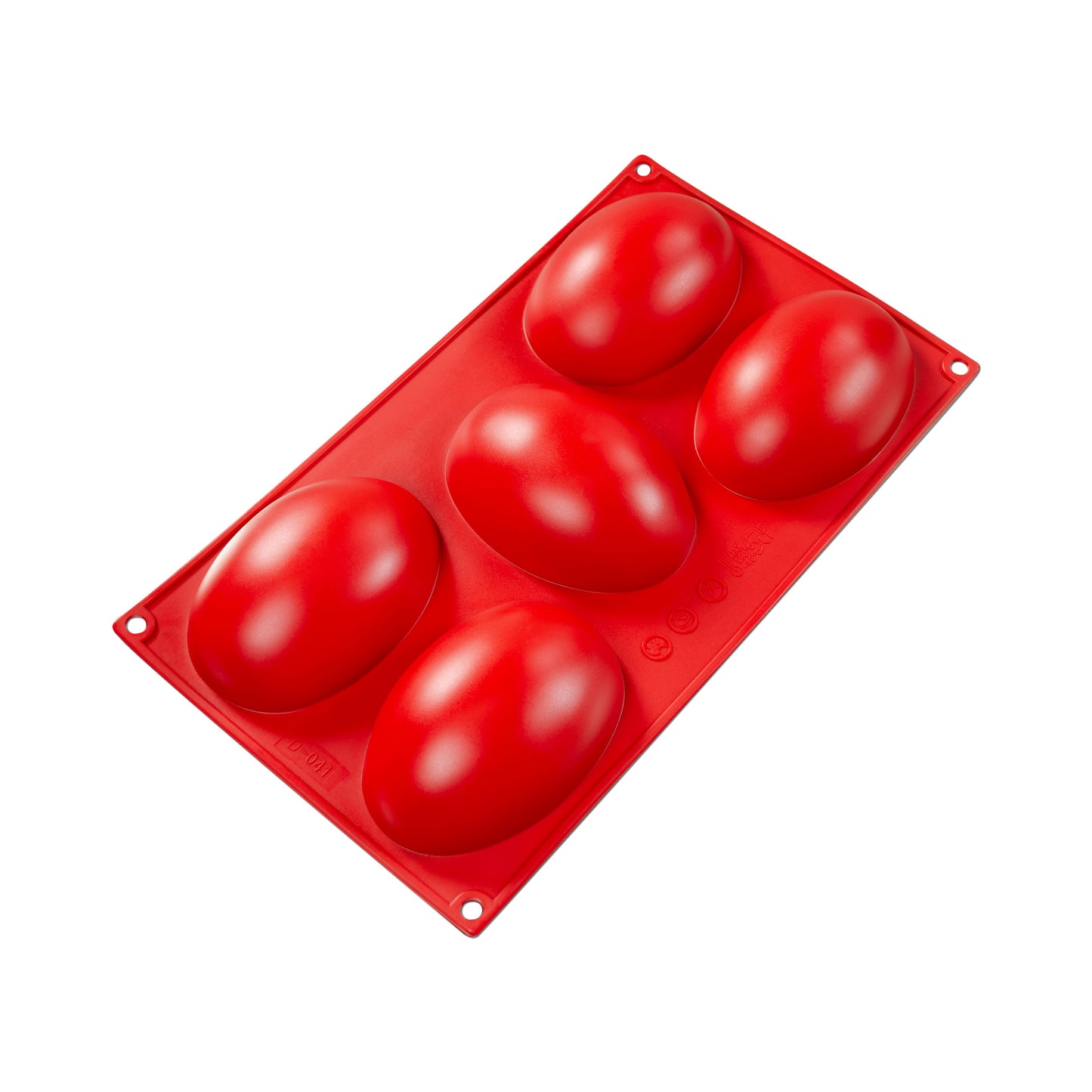 Red Half Egg Silicone Mold Bakeware