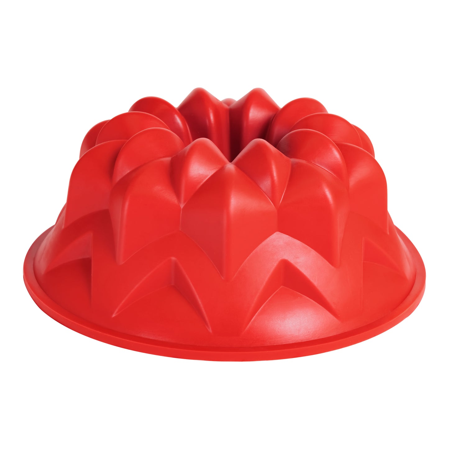 Red Traditional Bunt Tube Cake Silicone Mold Bakeware