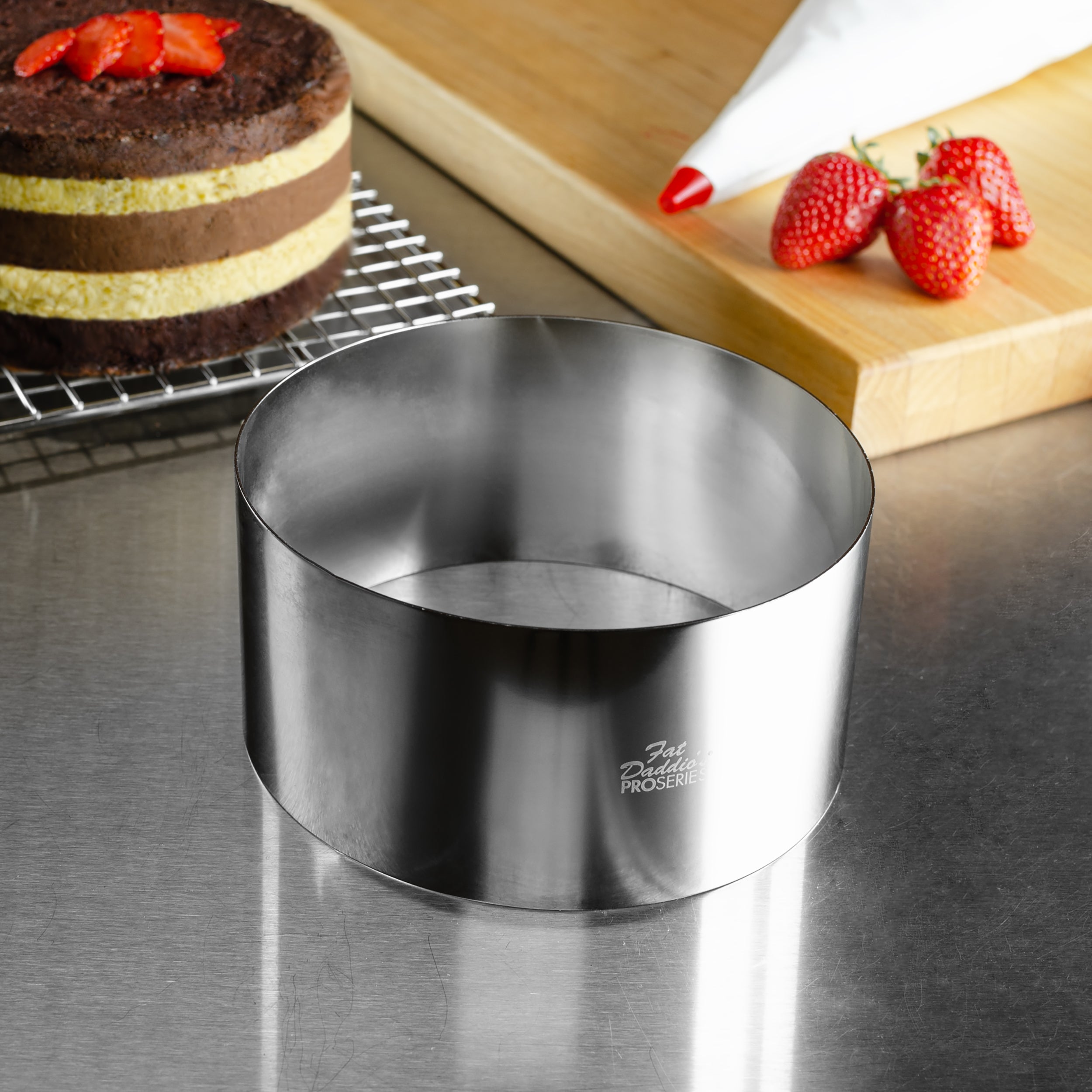 7 Inch Pastry Rings Fat Daddio's Stainless Steel Cake & Pastry Rings